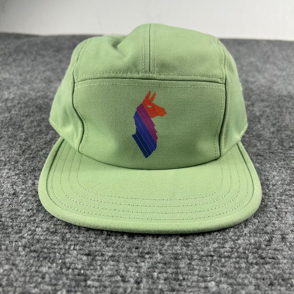 Cotopaxi 5 Panel Hat Unisex OS Green Llama Logo Adjustable Camper Cap Outdoor